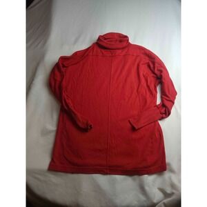 Casual Corner Sweater Womens Small Red Knit Turtleneck Pullover Long Sleeve